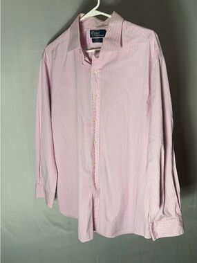 Polo by Ralph Lauren Pink Striped Men's Dress Shirt
